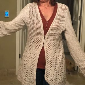 Knit wheat colored cardigan from Anthropol…